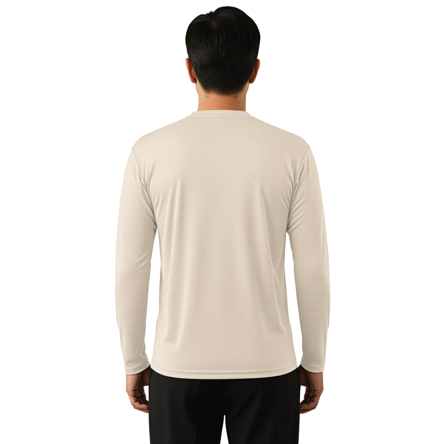 Man wearing a Pale Dune long sleeve shirt
