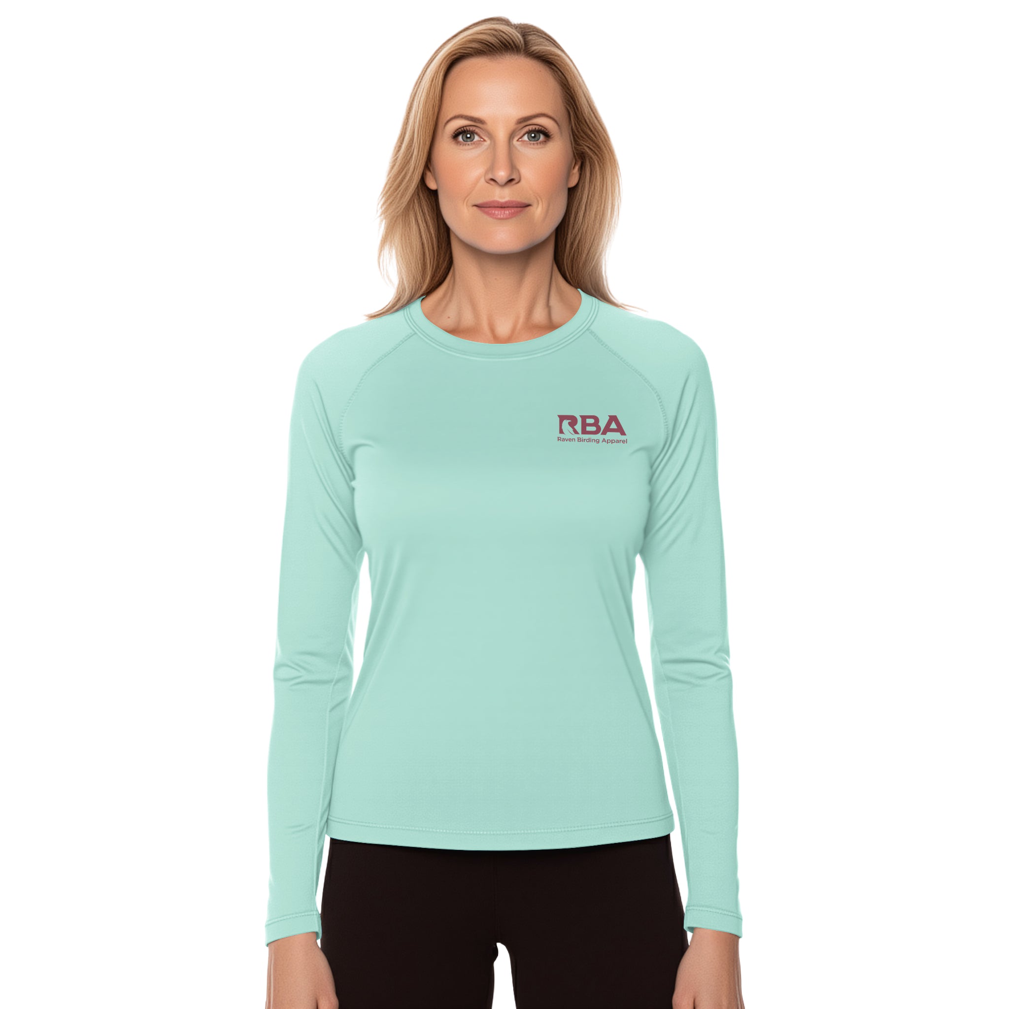 Woman wearing a Wild Mint long sleeve shirt